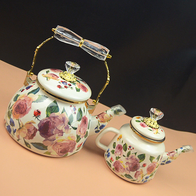 Vintage Oil Painting Rose Enam - đánh giá và giá Vintage Coffee Equipment