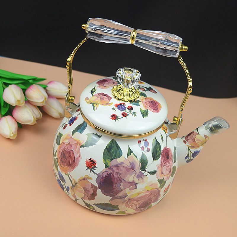 Vintage Oil Painting Rose Enam - đánh giá và giá Vintage Coffee Equipment