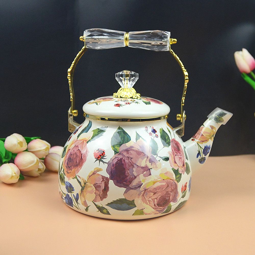 Vintage Oil Painting Rose Enam - đánh giá và giá Vintage Coffee Equipment