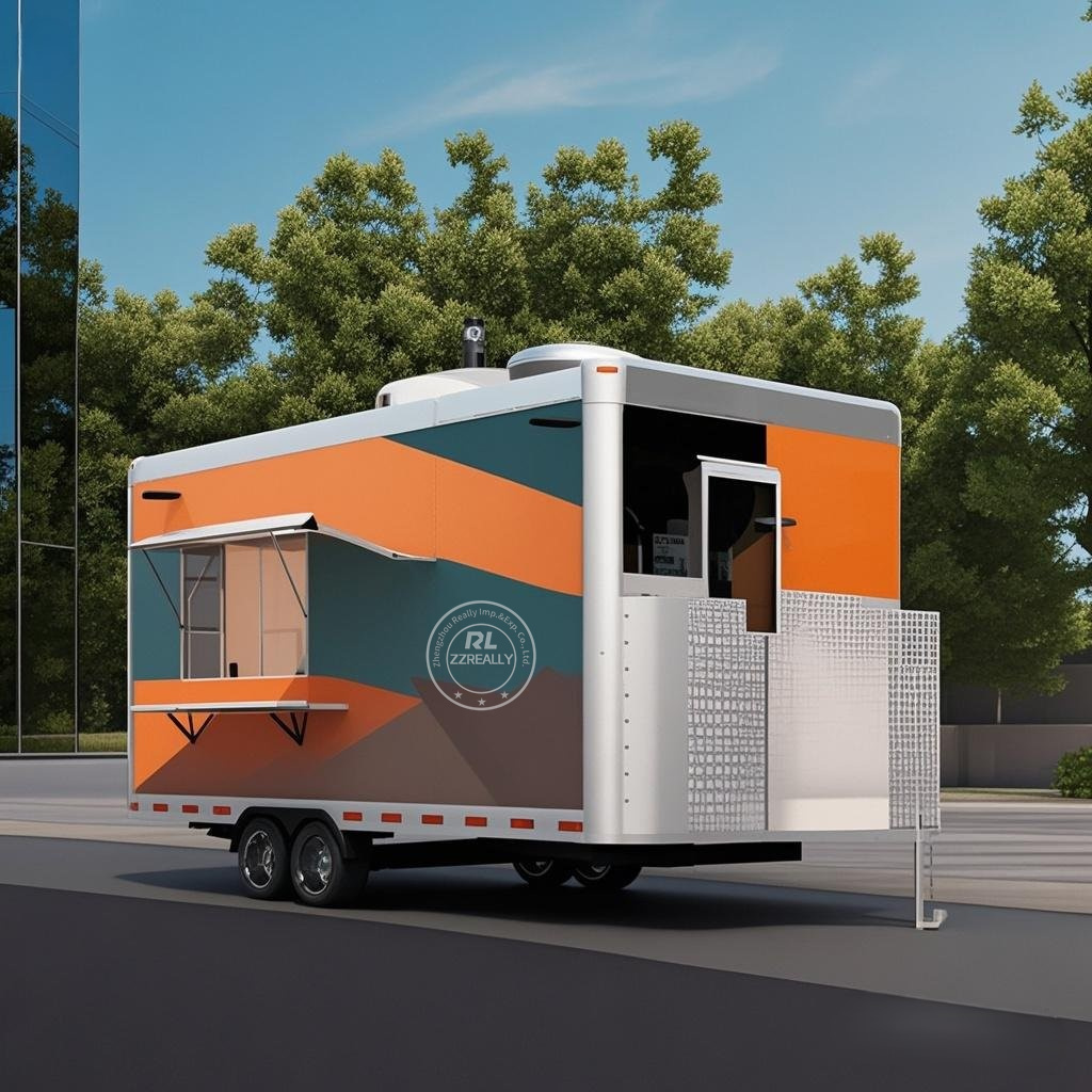Snack Fast Food Truck Mobile K - đánh giá và giá Coffee Van Equipment