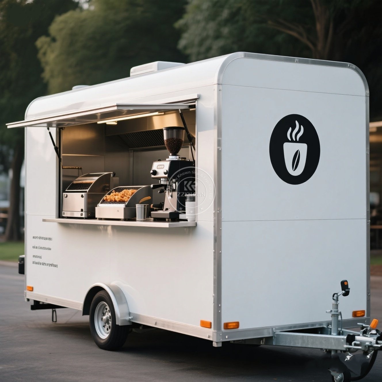 Custom Big Coffee Van Mobile F - đánh giá và giá Coffee Van Equipment