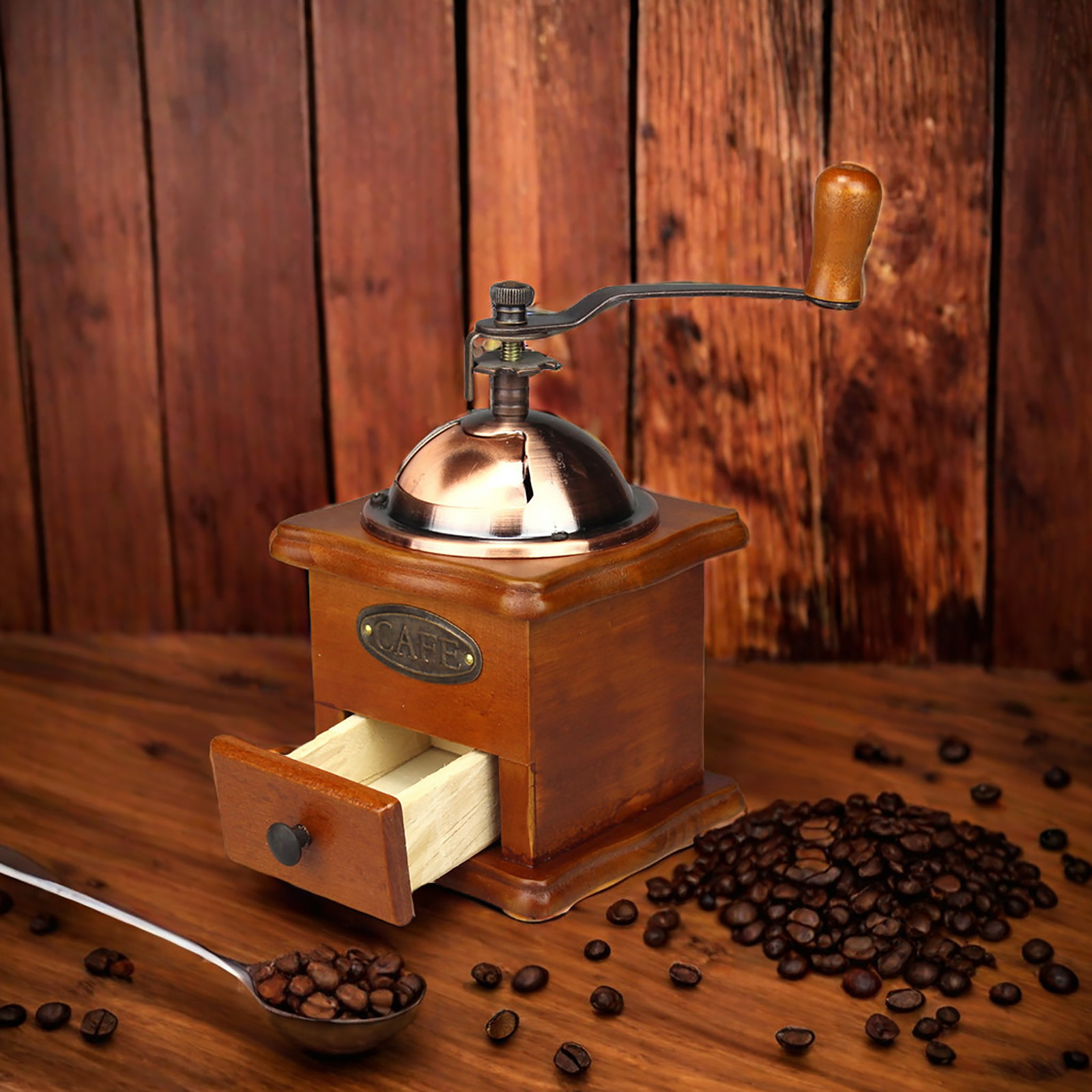 Antique Manual Coffee Grinder  - đánh giá và giá Vintage Coffee Equipment