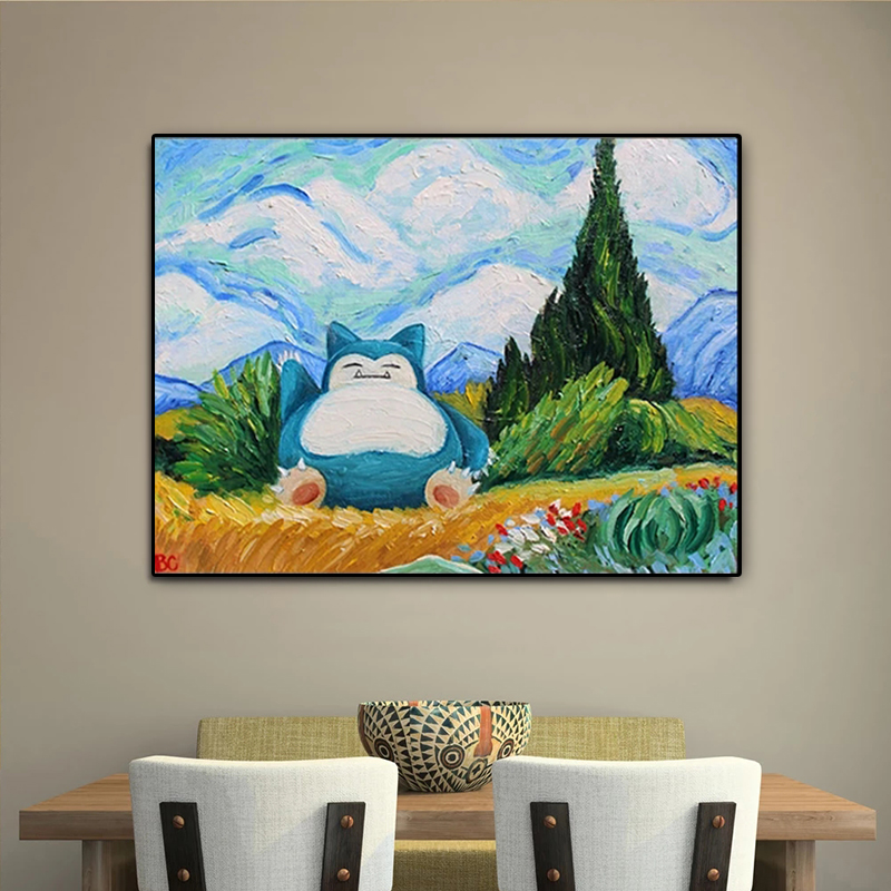 Pokemon Snorlax Van Gogh Print - đánh giá và giá Coffee X