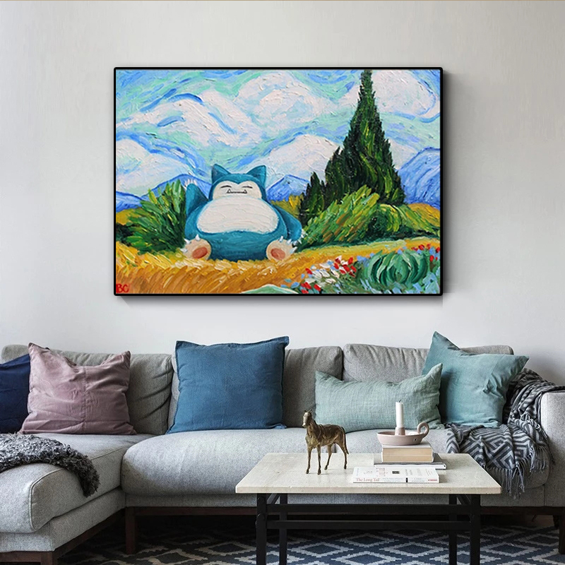 Pokemon Snorlax Van Gogh Print - đánh giá và giá Coffee X